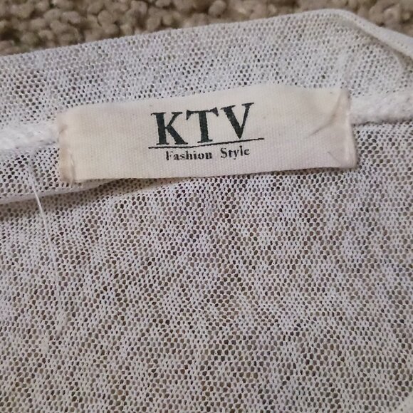 Mesh/Sheer Long Sleeve Top/ Beach Cover Up - Picture 3 of 5